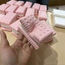 超柔軟滋潤巨型夾心餅乾慢回彈壓力緩解捏捏玩具，分層設計，PU材質，極其柔軟易捏 - 生日禮物 - 完美禮物 - 收藏品 - 送給朋友的關鍵禮物 - 彩色 - 查看 9