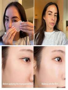 1/10/30pcs Outdoor Invisible Beauty Face Training Patches, Ultra-Thin Invisible Facial Training Tape, Trimmable, Universal For All Face Shapes, Outdoor Sports, Daily Outings, Portable, Multi-Functional Invisible Patches, Summer Style, All-Season Use - Transparent - View 2