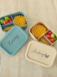 Customized Silicone Lunch Box, Back To School Bento Box, Portable Space-Saving Food Storage Container For Work And Outdoor Use - Multicolor - View 4