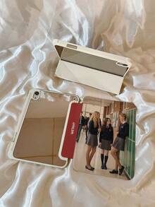1pc Customized Mirror Tablet Protective Case, Customized Protective Case, Back To School Theme Tablet Case, Can Customize Your Photo Or Group Photo, Built-In Pen Slot, Supports High Definition Printing, Compatible With IPad Mini, Air, Pro (8.3 Inch To 13 Inch), Gift For Mom/Dad/Girlfriend/Boyfriend/Friend, Suitable For Back To School, Halloween, Independence Day, Birthday, Anniversary And Christmas, Travel Essential. - Multicolor - View 5