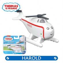 Mattel Mattel Thomas & Friends 全新合金金屬火車套裝，可推行式機車附煤炭車廂，收藏級扮家玩玩具火車，Nia/Ashima/Harold/Salty，3歲以上幼兒，卡通風格 1 件裝，生日聖誕禮物 - 彩色 - 查看 10