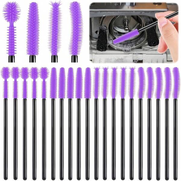 20pcs Machine Cleaning Brushes, Reusable Dense Bristle Cleaning Brushes, Suitable For Sewing Machine Interior And Bobbin Area, Sewing Machine Cleaning Tool For Every Crevice