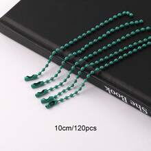 Hot Selling 120Pcs 10cm Color Painted Iron Ball Chain Round Disc Tag Chain DIY Kuka Pendant Bag Keychain Accessories - 10cm Round Bead Iron Chain - View 21