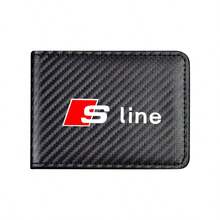 適用於 AUDI A3 A4 A5 A6 A7 A8 Q2 Q3 Q5 Q7 SLINE 碳纖維條紋 PU 皮革錢包收納袋 - A - 查看 7
