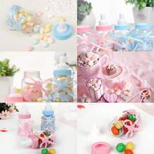 12/24Pcs Shower Party Small Gift Pink Blue Bottle Candy Box, Baby Gift Party Small Gift, Party Cake Table Decoration, Party Supplies - Multicolor - View 10