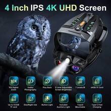 Night Vision Goggles, Night Vision Binoculars For Adults 10X Digital Zoom 7X Infrared Binoculars Photos And Videos, Ideal For Outdoor Camping And Wildlife Observation - C - View 10