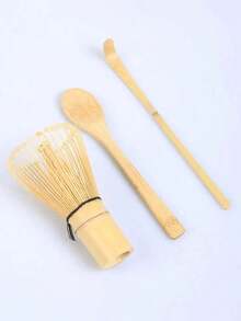 2pcs Bamboo Tea Stirrer Tea Spoon Matcha Whisk And Tea Scoop Tea Set Back To School Essential - Multicolor - View 13