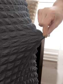 1 Stück/4 Stücke Luftpolster-Mesh-Stuhlbezug, vollständige Abdeckung, weich, staubdicht, hoch elastisch, mehrfarbig, universeller Esszimmerstuhlbezug für Zuhause, geeignet für Restaurant, Wohnzimmer, Hotel, wiederverwendbar - Dunkelgrau - Übersicht 5