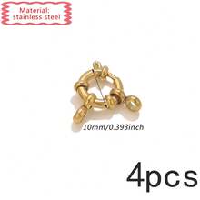 4Pcs Gold Silver Stainless Steel Spring Ring Clasps, Multi Size Sailor Clasp Connectors For DIY Bracelet Necklace Jewelry Making Findings - Spring Buckle - View 11