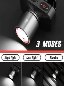 2/1pc Zoomable LED Headlamp With Stepless Dimming, Rechargeable Type-C Headlight With 3 Modes For Outdoor Activities For Outdoor And Indoor Use - 內建電池 - 查看 9