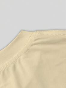Men's T-Shirt With Angel Print - Khaki - View 6