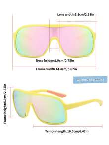 1 paire de lunettes de sport de cyclisme à monture complète Dopamine pour femmes, convenant pour le style de rue, les fêtes, les voyages, les festivals de musique électronique, la conduite, la plage, l'ambiance de vacances, les sorties en famille, la randonnée, la pêche - couleur - Voir 3