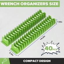 Modular Wrench Organizer Wrench Holder - Wrench Tool Organizers For Tool Drawer Storage, Wrench Storage Set With Metric And SAE Label, Wrench Rack Tool Gift For Professional Mechanics Men - Green - View 4