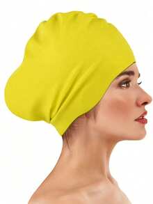 Unisex Extra Large Silicone Swim Cap, Ponytail Friendly Design, Waterproof And Keeps Hair Dry, Suitable For Long Hair, Thick Curly Hair, Braids And Dreadlocks - Multicolor - View 8