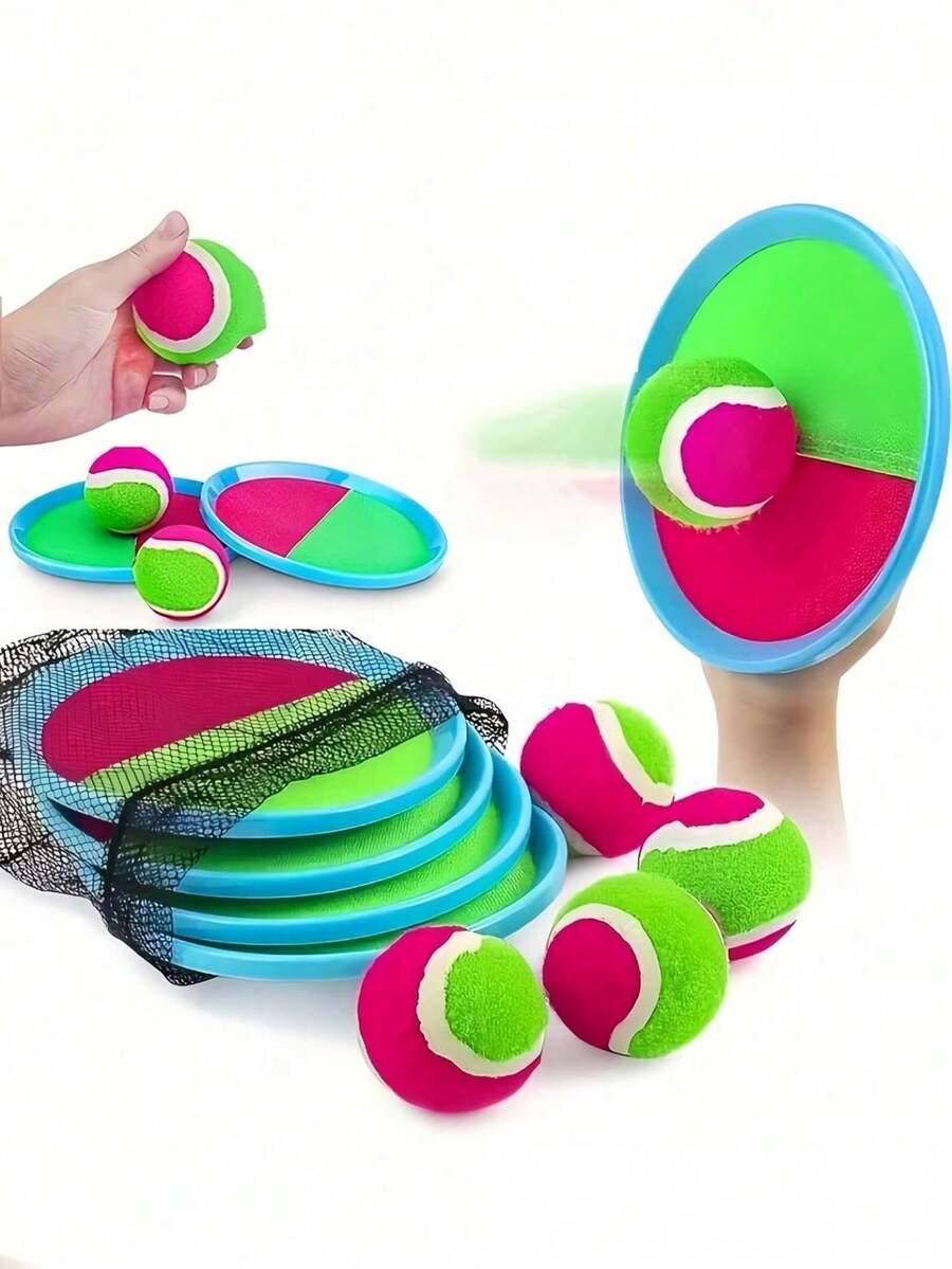 Suction Cup Ball Toy Toss Ball Game Set Outdoor SportsBall Racket Outdoor Game Set Suitable For Family Gatherings And Entertainment Yard Camping Holiday Party Game Toy Interactive Game Toy Beach Essential Accessories Outdoor Sports Gift