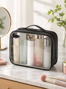 3pcs/1pc Creative New Fashion Travel Portable Mini Transparent Waterproof Zipper Storage Bag, Digital Accessories Organizer, Multi-Functional Hanging Storage Bag, Coin Purse, Can Store Earphones, Chargers, Data Cables, Lipsticks, Perfumes, Keys, Bracelets, Cosmetics And Small Electronic Accessories,Makeup Organizer,Room Decor - Multicolor - View 10