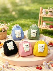 1 pieza Mochila mini de moda y linda con diseño de cremallera de nylon y patrón de dibujos animados adorable, diseño único adecuado para diversas ocasiones y uso multiusos, perfecta para actividades al aire libre, juego, ir al trabajo, etc., regalo ideal para adolescentes - Multicolor - Ver 1