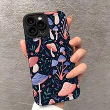 Black-Eyed Mushroom Pattern For Samsung Phone Case - Black - View 4
