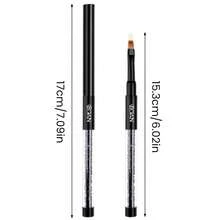 1 pieza Pincel para uñas con degradado y mango de strass, adecuado para coloreado degradado y dibujo de líneas de gel UV, herramienta profesional para arte de uñas - Negro - Ver 8