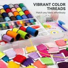 150 Colors 100 Colors 80 Colors 32 Colors + 36 Colors DIY Set, Includes Various Letter Beads, Round Beads, Faux Pearls, Various Tools, Cross Stitch Thread Box, 3-Layer Embroidery Thread Set, Winding Board, Embroidery Needle Box, Portable Storage - Multicolor - View 2