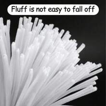 White Encrypted Pipe Cleaner Sticks, Creative Handmade DIY Party Decoration, Includes Iron Wire Buds, Suitable For Classroom Decoration, Office Supplies, World Cup Handmade Decoration, Home Decor, Graduation Gifts, Friends Gifts - Multicolor - View 5