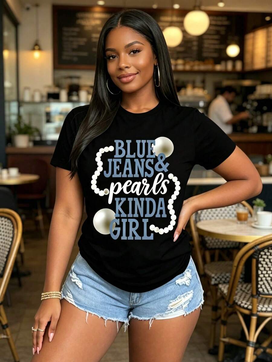 Women T-Shirts - 黑色 - 查看 1