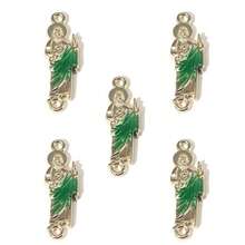 10PCS Mixed Color Vintage Cartoon Character Oil Drip Alloy Charms For DIY Necklace, Bracelet, Earrings, Pendant Jewelry Making - Gold and Silver - View 8