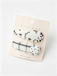 Juego de 2 piezas de lindos clips para el cabello BB, suaves con el cabello, adorables pequeños clips, clips para el cabello de niña, accesorios para el cabello de uso diario. - Multicolor - Ver 17