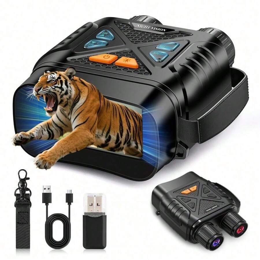 Night Vision Goggles, Night Vision Binoculars For Adults 10X Digital Zoom 7X Infrared Binoculars Photos And Videos, Ideal For Outdoor Camping And Wildlife Observation - C - View 1