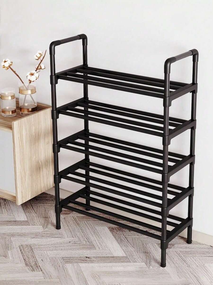 2-7 Tier Shoe Rack, 2 Pairs Per Shelf, Durable Metal Shoe Rack, Small Stackable Shoe Rack, Suitable For Room/Bedroom/Living Room/Shoe Storage - Multicolor - View 1