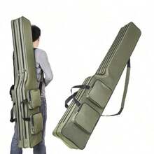 Foldable Fishing Tackle Storage Bag, Available In Multiple Sizes From 80cm To 150cm, Suitable For Fishing, Camping, Hiking, Travel-Specific Fishing Rod Storage Bag. - Double-layer Military Green Improved Banana Bag - View 5