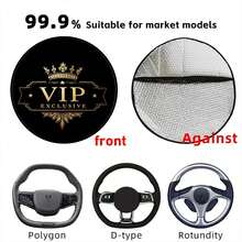 1pc Steering Wheel Sun Shade, Summer UV Protection To Keep Steering Wheel Cool, Universal Thickened Sun Shade, Suitable For Car Interior Steering Wheel Cooling - Steering Wheel Sunshade - View 6