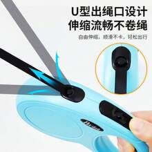 Automatic Retractable Leash For Teddy And Other Small Dogs And Cats, One-Click Lock Anti-Burst, 360° Rotating Hook Anti-Tangle. Lightweight And Portable With Comfortable Grip, 3m/5m Rope Length Options, Reflective Webbing For Safer Night Walks, ABS Durable Shell, Practical And Reliable For Small To Medium Pets Outings - Black - View 4