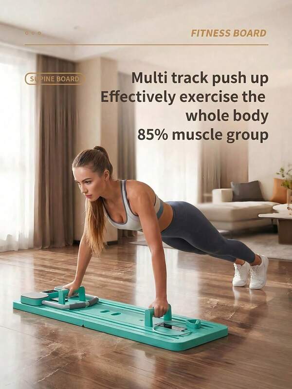 Une planche abdominale multifonctionnelle, une planche à pompes pliable pour une utilisation à domicile, facile à ranger et peu encombrante, idéale pour la remise en forme ou la salle de sport à domicile.