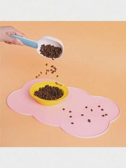 Cloud-Shaped Silicone Pet Feeding Mat - Waterproof & Non-Slip Tray, Suitable For Dogs And Cats, Easy To Clean Food Bowl Placemat