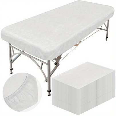 Disposable Fitted Massage Table Sheets Bed Covers For Massage Beauty Tattoo 79 X 39 Inches White/50