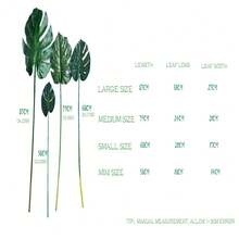 Planta artificial Monstera Deliciosa grande verde, adecuada para decoración del hogar y oficina, fondo de póster, accesorios de fotografía - Multicolor - Ver 4
