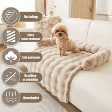 Cama para Perros, mullida, Cama para Gatos, Manta para Perros con Borde, Lavable, Cama para Mascotas, Camas para Perros, Antideslizantes, sof para Gatos, Nido para Gatos y Perros - Gris claro-1 - Ver 9
