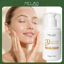 MELAO Cremă tonifiere facială pentru iluminare în 3 secunde 100g/3.53oz, cremă instant de iluminare și tonifiere a feței, primer hidratant ușor cu strălucire naturală pentru față - 100g - Vizualizare 3