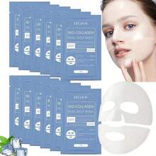EELHOE 16pcs BioCollagen Real Deep Moisturizing Mask Anti-Wrinkle Lifting Face Mask With Hydrolyze Collagen Soluble Collagen Sheet Mask - Collagen - Xem 20