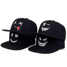 1 pieza Gorra de béisbol con bordado de dibujos animados para hombres, gorra ajustable con hebilla a presión para deportes al aire libre, primavera, otoño, playa, fiesta de Halloween - Multicolor - Ver 14