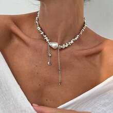 Collar de cuentas irregulares - Dorado - Ver 10