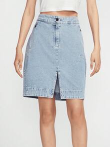 Nike Sportswear Women's Fashionable Denim Mini Skirt HQ1472-410 - HQ1472-410 - View 1