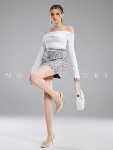 MOIRÉALLURE 1雙純色適合日常生活的基礎緊身褲 - 無色 - 查看 5