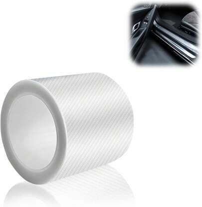 Wokyo Universal Car Door Edge Guards, 3D Carbon Fiber Clear Invisible Carbon Fiber Auto Door Sill Protector 33Ft X 2In DIY Vehicle Doors Trim Tape Accessories For Most Cars