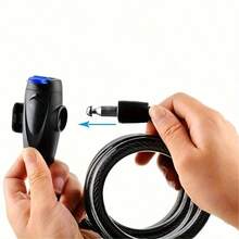 1pc Stainless Steel Bicycle/Motorcycle Lock With 2 Keys - Multicolor - View 2