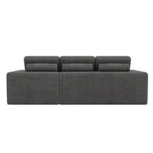Modular L-Shaped Corner Sofa, Frameless Design, Cloud Sofa, Combinable At Will, Ideal For Living Rooms And Apartments, No Assembly Required, In Beige Corduroy Fabric. - Dark Grey - View 10