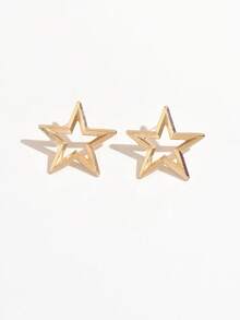 1 Pair Asymmetrical Round Stud Earrings, Niche Design Hoop Earrings, Luxury High-End Women's Jewelry - Geometric Earrings - View 8
