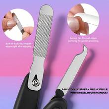 1pc 3-In-1 Oblique Large Opening Nail Clipper With Nail File, Specialized For Thick Hard Nails Of Elderly, Adult Ingrown Nail Trimmer, Portable Sharp Effort-Saving Nail Care Tool For Home Use - Specification - View 6