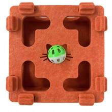 Cat Toy Self-Entertainment Boredom Buster Interactive Puzzle Maze Felt Box With Holes And Bell Ball For Kittens And Pet Cats - View 5